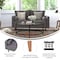 Flash Furniture Dark Gray Faux Linen Upholstered Tufted Loveseat IS-PL100-DKGY-GG - alternate 6